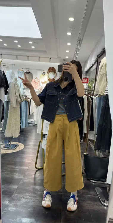 春夏新品休闲三件套套装背心牛仔外搭八九分裤青春学生减龄显瘦女