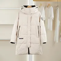 麦迪尚品 5090728 冬季时尚加绒保暖连帽中长羽绒服外套品牌女装