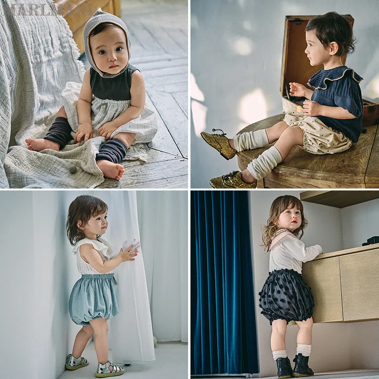 MARLMARL儿童裤子女童男童南瓜裤新生儿宝宝新款短裤bloomers