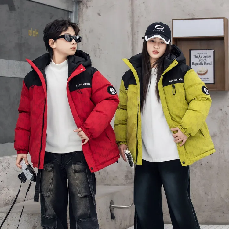 XA116儿童外套冬款男童冬装外套中大童加棉加厚冲锋衣北方棉服潮