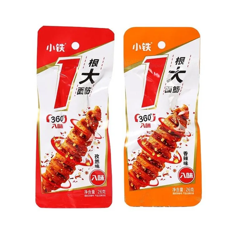 小吃烤面筋零食小包装香辣孜然味网红面筋素食休闲小铁串辣条