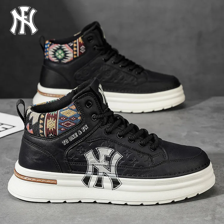 FN男鞋秋冬新款增高运动板鞋男款百搭休闲鞋学生透气小白鞋男潮鞋