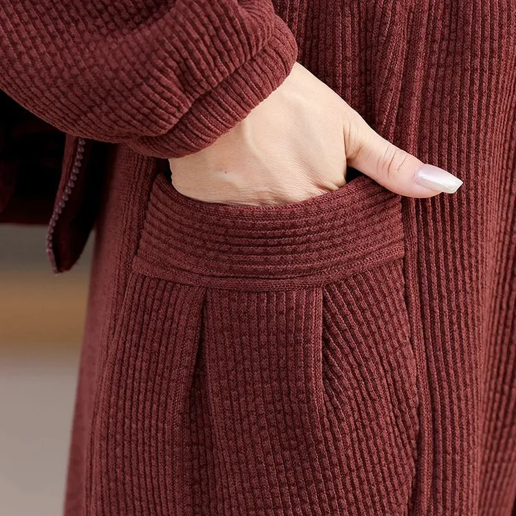 秋装妈妈新品外套时尚洋气套装中年中老年秋冬加绒加厚休闲两件套