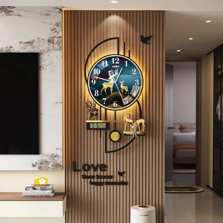 美世达钟表客厅家用挂钟钟表客厅挂钟2025年静音时钟表挂墙商品图