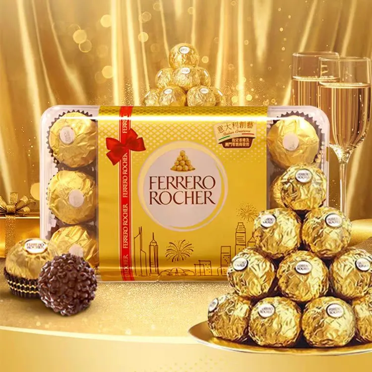 费列罗榛果威化巧克力30粒礼盒散装喜糖网红零食新年圣诞节礼物