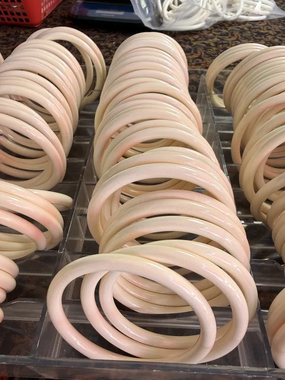 天然猛犸象牙冰料手镯满纹源头工厂直供保真