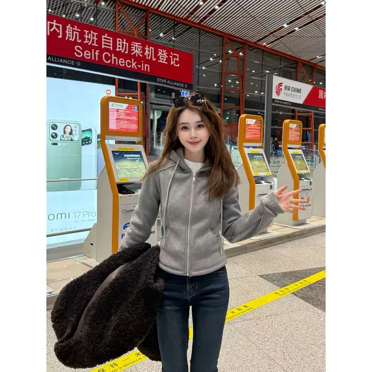 【冬日不语】小允姐姐2025新款时尚高级连帽可打底外套【1124】