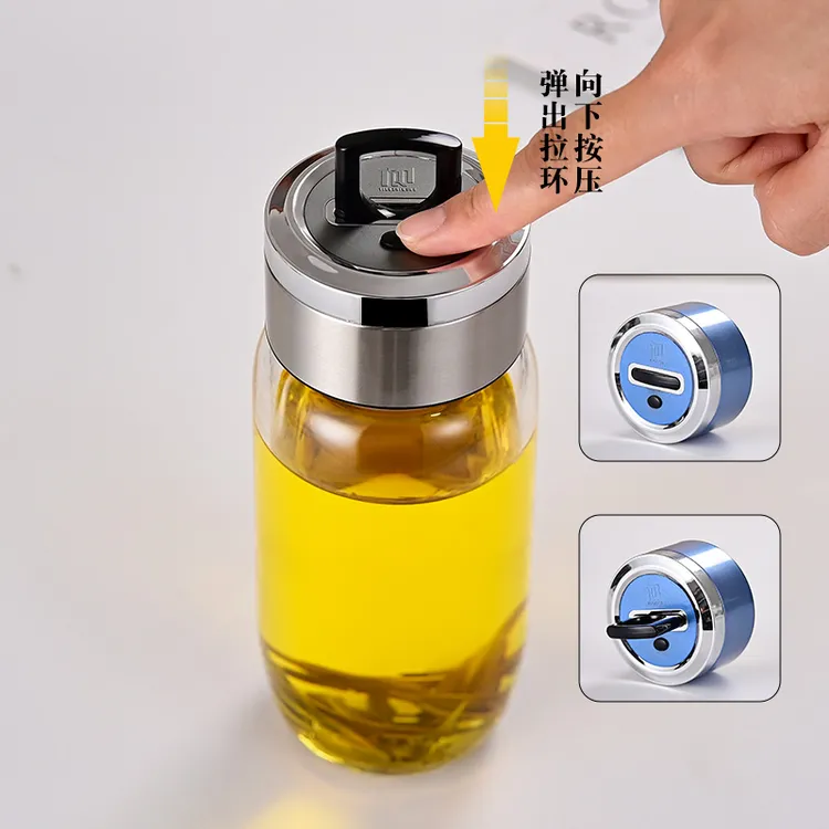 机械弹出提环鹅蛋杯居家旅行秋冬单层加厚高硼硅玻璃杯冷热不爆裂