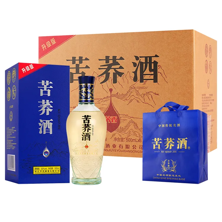 峥轩苦荞酒52度42度荞香风味整箱6瓶植物配置白酒52度500