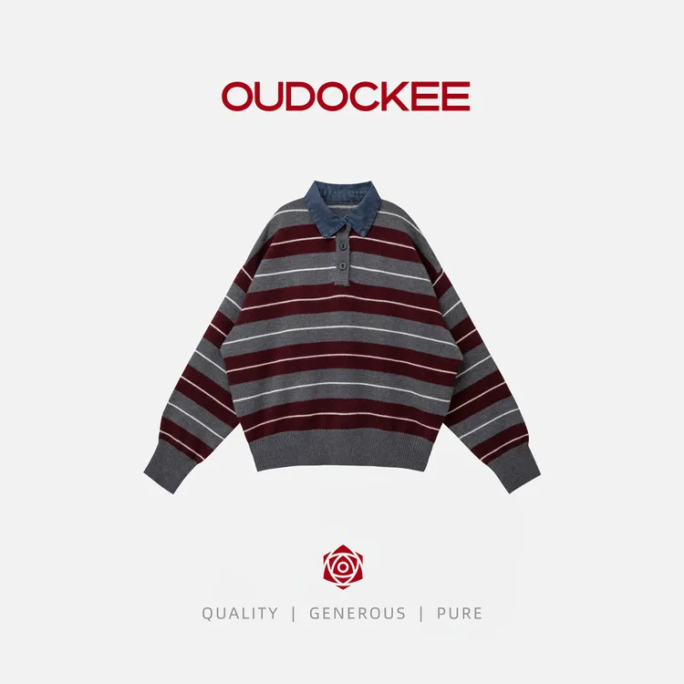 OUDOCKEE 鸥鸥【烂番茄】韩系流行慵懒高级设计感针织衫 MACY849T