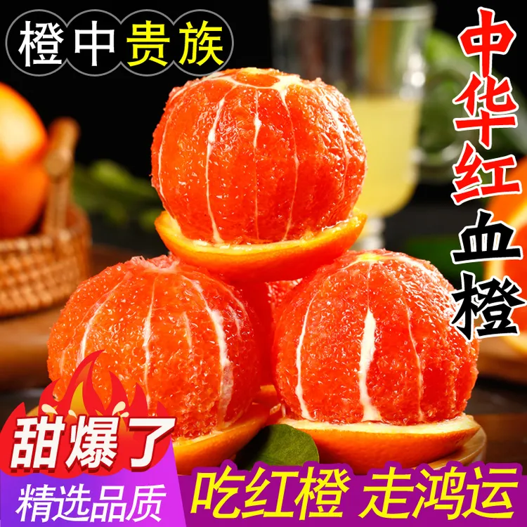 橙中贵族/中华红心肉血橙新鲜水果当季3/5/9斤现摘秭归大甜脐橙子