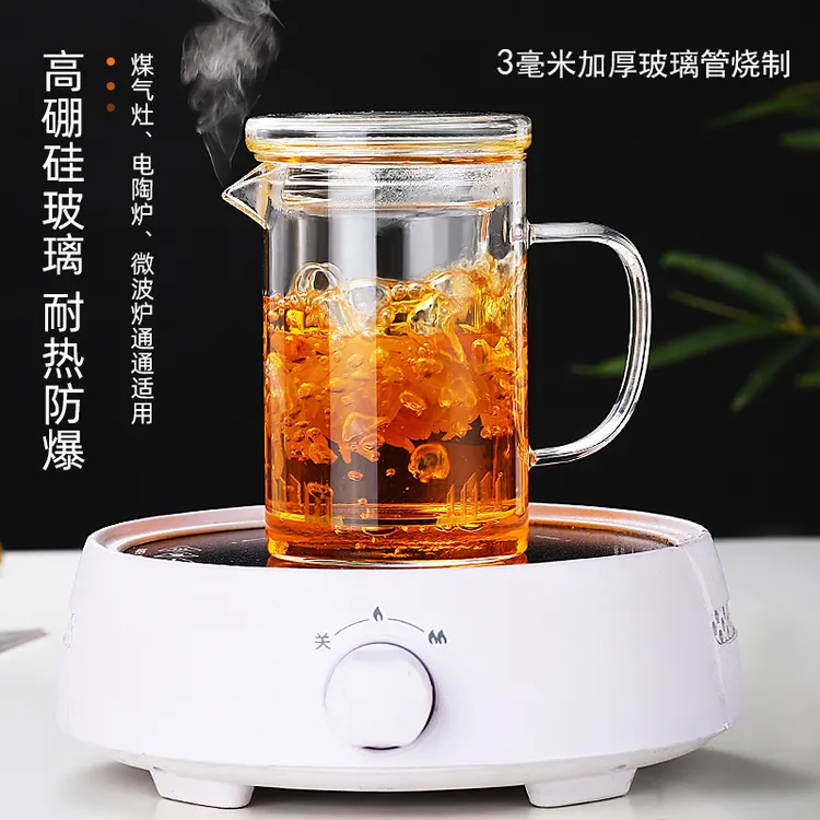 玻璃杯泡茶杯茶水分离功夫飘逸杯烹茶高硼硅鸭嘴公道杯电陶炉茶具