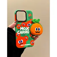适用苹果iphone17promax硅胶胡萝卜16pro磁吸15ins风支架14手机壳
