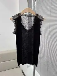 〖蕙子严选〗ZH 59新款蕾丝V领百搭背心