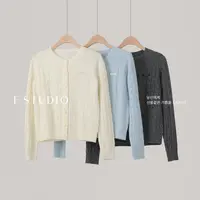 法儿家韩国限定【新品】【海盐布蕾】FS510W030圆领针织开衫