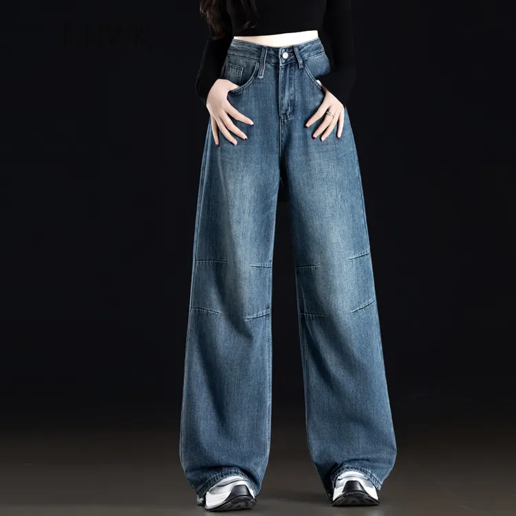 复古美式牛仔裤女2026新款春秋季阔腿裤女士版型超好看裤子直筒裤