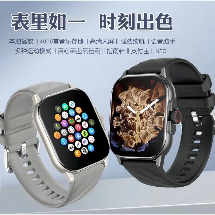 W09运动智能手表防水视频表盘离线支付NFC多功能U盘录音电子书