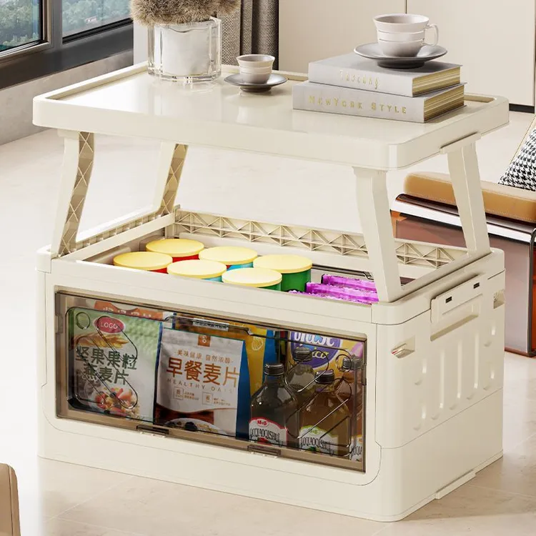 塑料免安装露营收纳箱 户外野营大容量折叠箱 家用车载杂物储物箱