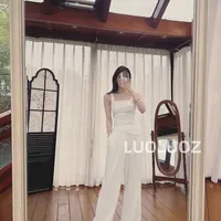 【现货】LUOLUOZ【露台花园】粉色抹胸上衣＋半身包臀裙两件套DL206