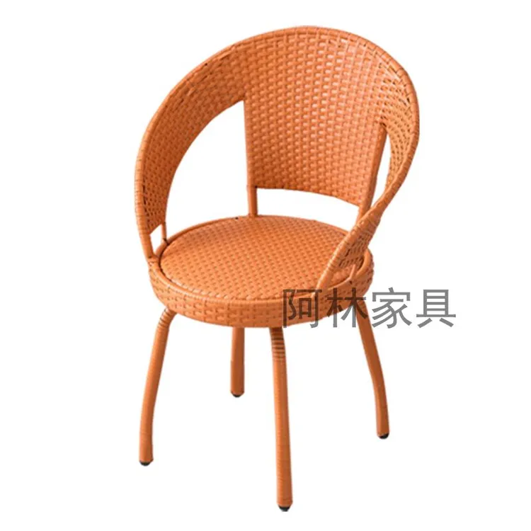 可旋转藤椅编织家用成人凳子靠背电脑椅办公茶室椅子单人阳台优选