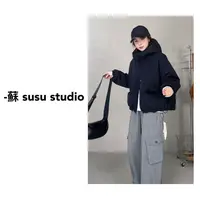 SU  透气常规款长袖薄款带帽棉衣连帽秋冬潮流韩版棉服  H0832