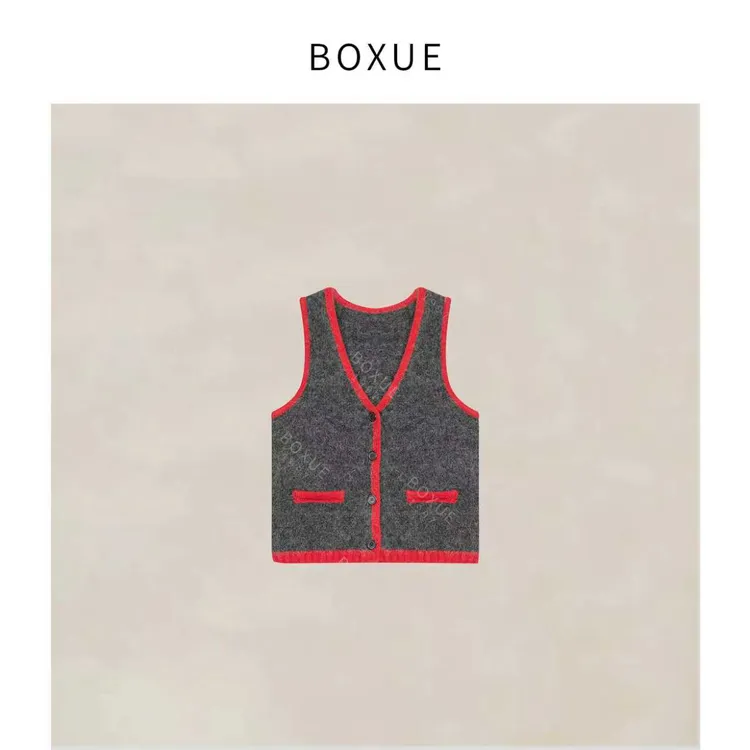 BOXUE“温莎”2025秋季毛绒绵.羊毛＋羊.驼毛马夹 外套#250815W3803