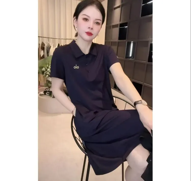 《优麦汇》Y6161夏款衬衫领设计感时尚百搭连衣裙显瘦上衣女