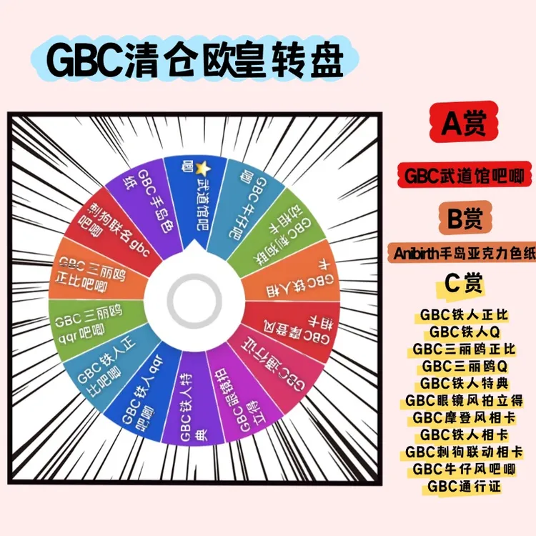 【福利】GBC清仓欧皇转盘 哭泣少女乐队 吧唧徽章 武道馆吧唧