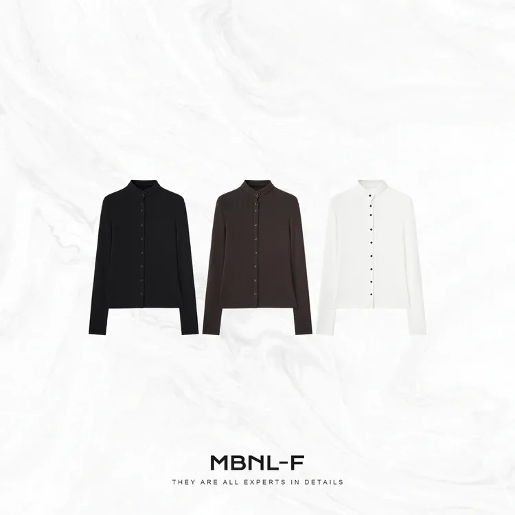 MBNL-F”Lerryen 巴黎范本“ 极简单排扣长袖打底衫 秦磊XM-XSY8511