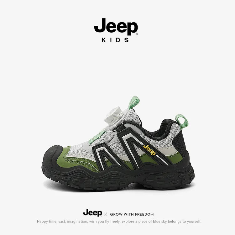 【断码清仓】Jeep男童运动鞋网面透气休闲鞋新款女童防滑户外登山鞋