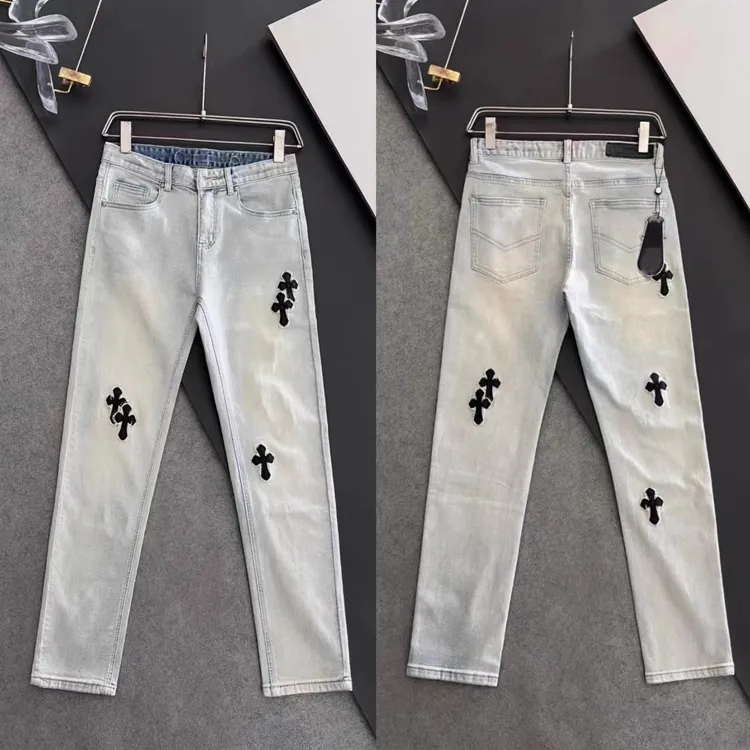 【香港立督&轻奢正品】欧洲站2025春夏季新款浅蓝色牛仔裤男士潮流