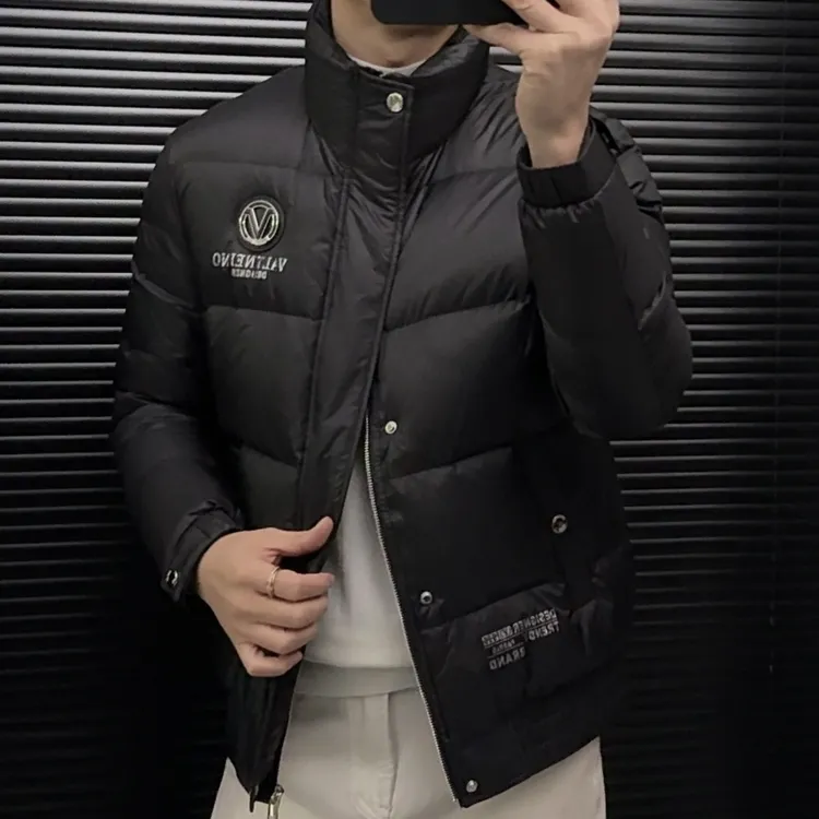 男士羽绒服冬季保暖散口袖男装款韩版冬装立领