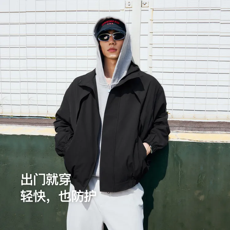 【行动夹克】流光机能风防泼水外套男轻量化立领夹克廓形通勤外套