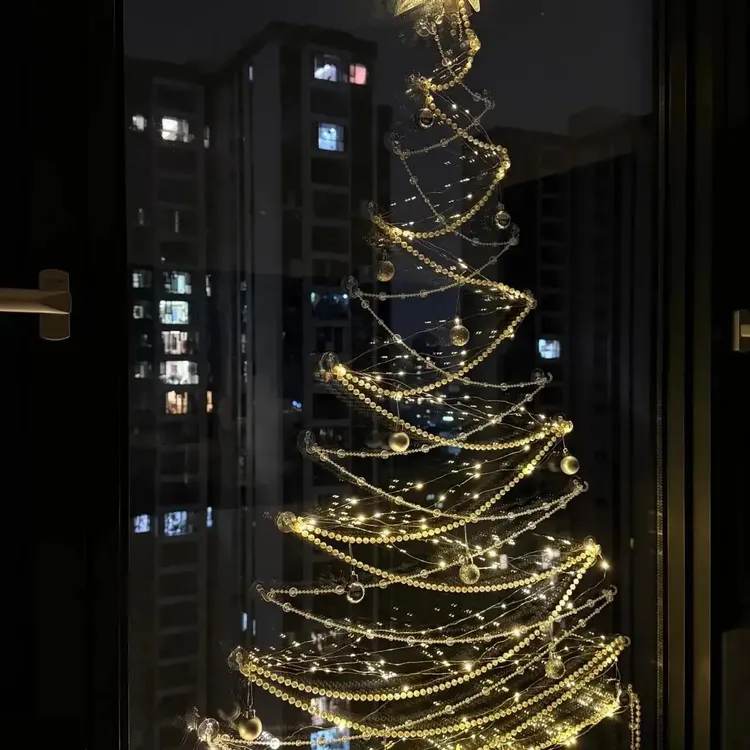 【芳心】圣诞节客厅窗户diy圣诞树挂件圣诞节场景创意礼盒/圣诞树