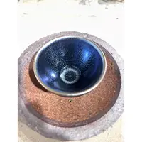 手工柴烧 建窑建盏 蓝色龙鳞