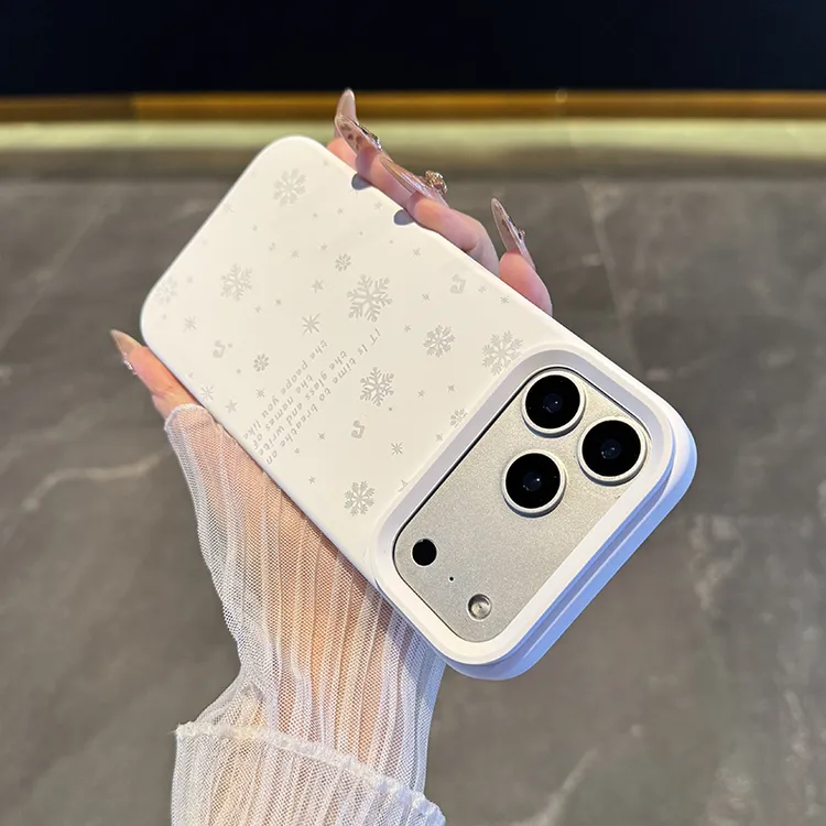 适用于苹果17promax手机壳新款音符雪花iPhone17液态硅胶16全包15