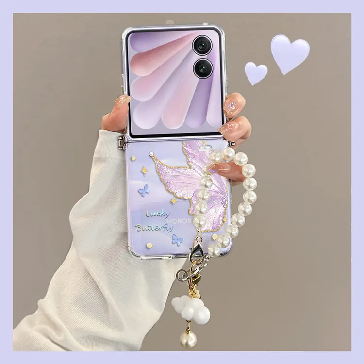 适用荣耀magicvflip2手机壳折叠屏华为magic v flip2透明软壳挂绳