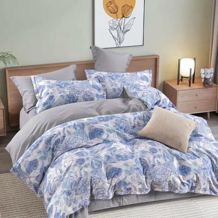 轻奢高端数码印花纯棉加厚四件套（花吟）澳绒款全棉磨绒秋冬加厚