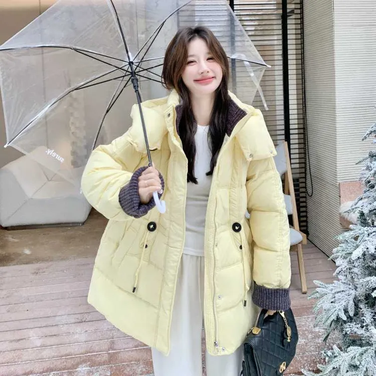 质量好新款首发现货针织拼接羽绒2025