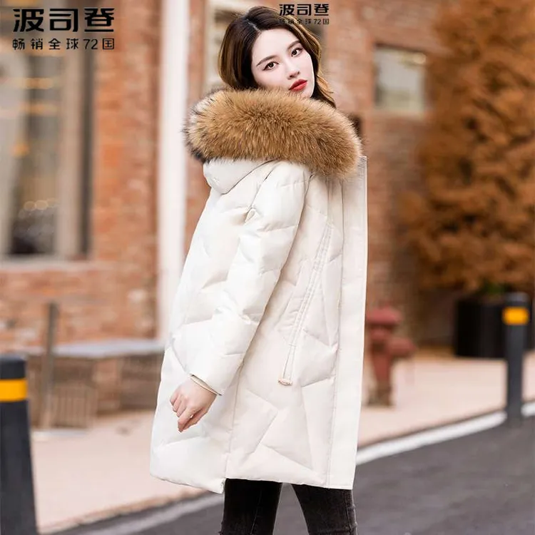 优选波司联名RXNT正品反季2025秋冬款连帽黑色羽绒服白鸭绒加厚保