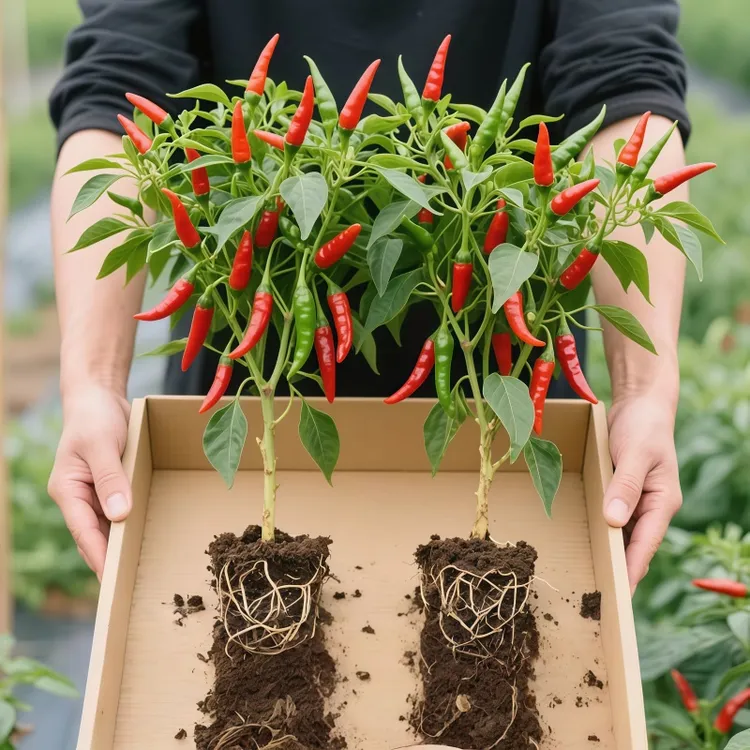 七彩五彩辣椒苗秧四季盆栽种子实用小尖椒籽阳台观赏带土球朝天椒