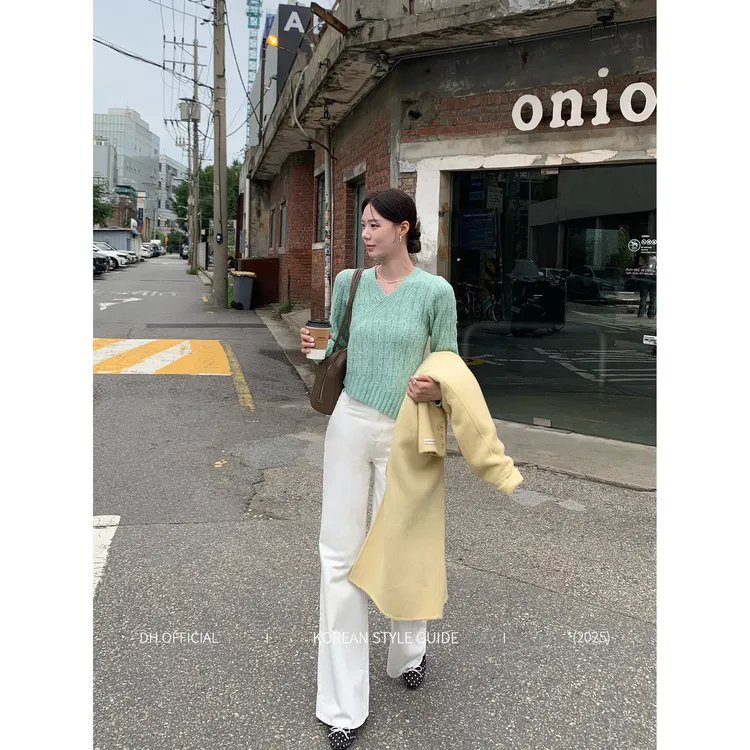 DH OFFICIAL 大花【不挑腿型 jeans】韩系竹节宽松微喇阔腿牛仔裤