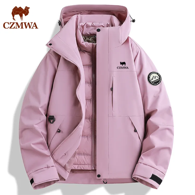 骆驼骑师三合一冲锋衣男女同款防水防风外套适合秋冬季登山户外