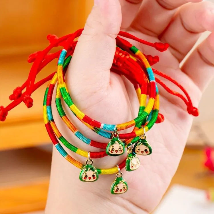 端午节礼物儿童手工编织五彩绳手链学生节日装饰手绳奖励全班礼品