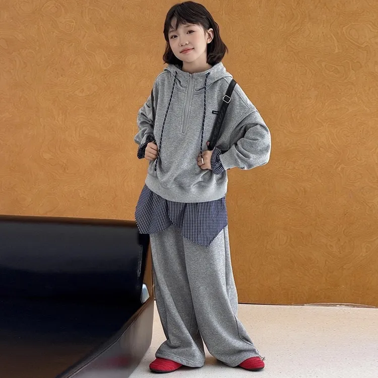 女童秋装套装洋气时髦2025新款爆款女孩高级感春秋休闲运动两件套