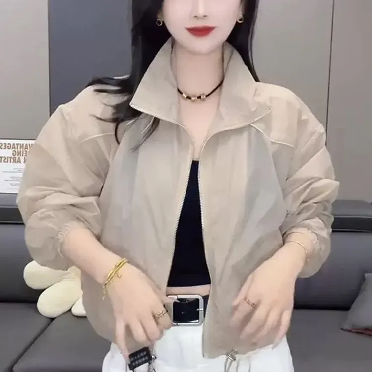 今年流行的女装外套2025夏季新款时尚欧货小个子休闲短款防晒衣服