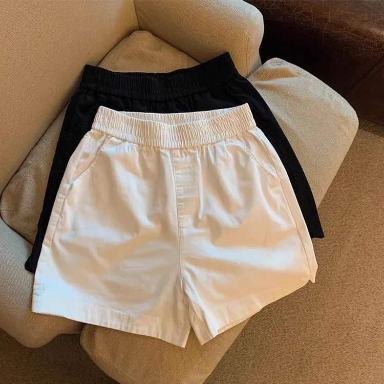 夏季新款高腰短裤女韩系休闲宽松显瘦小个子a字阔腿裤工装短裤潮
