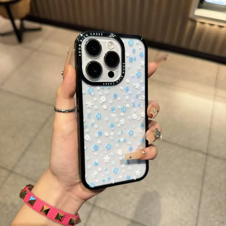 满屏小花CASE壳适用于苹果iPhone16/15/14/13promax手机壳卡通