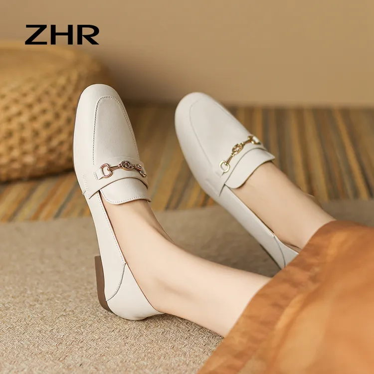 ZHR通勤单鞋春秋新款一脚蹬百搭单鞋通勤鞋子通勤穿搭换季护肤