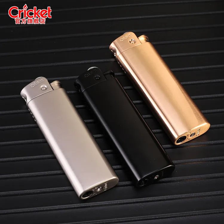 Cricket草蜢金属直冲蓝焰防风打火机正品砂轮直冲可充气火机